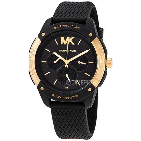 michael kors watch mk6701|Michael Kors MK6701 Women's Ryder Black Silicone Strap .